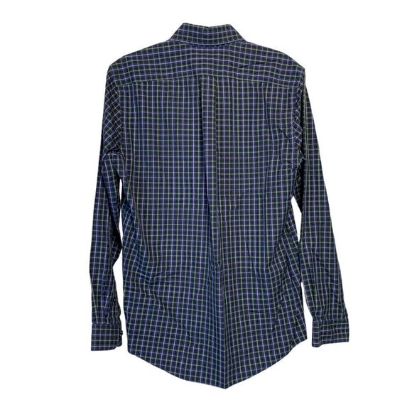 Eddie Bauer Green and Blue Plaid Dress Shirt - Picture 2 of 4